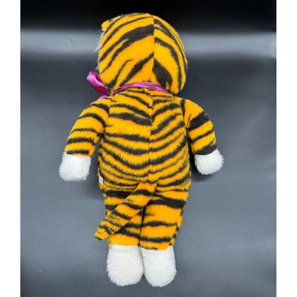 Vintage Stuffed Animal Tiger Plush Beloved Toys 80s Retro Jungle Carnival Prize - Picture 3 of 9